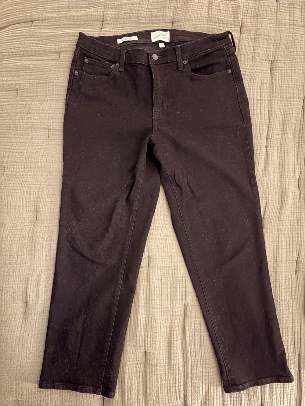 Mid rise 80s slim straight leg Black Jeans size 12 shirt